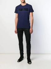 Load image into Gallery viewer, Dsquared2 Velvet Logo Navy T-Shirt

