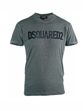 Load image into Gallery viewer, Dsquared2 Velvet Logo Grey T-Shirt
